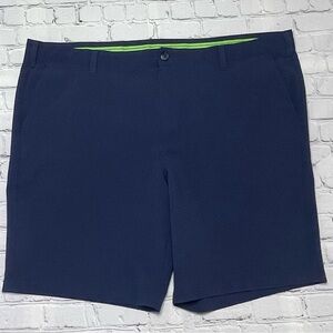 IZOD Golf Men's Performance Shorts - Navy Blue w/ Neon Trim - Size 44